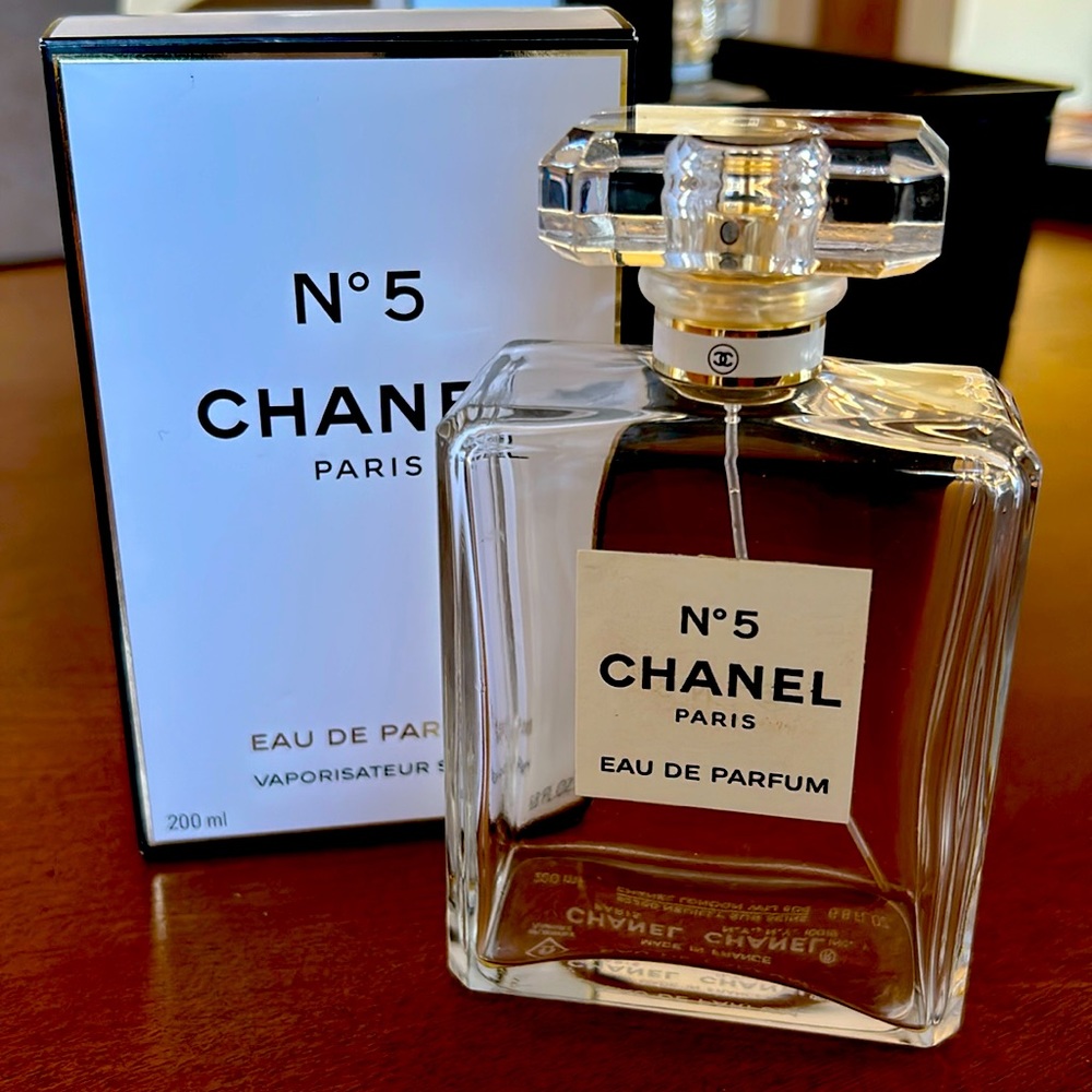 Empty Chanel no5 bottle with box eau de parfum 200ml